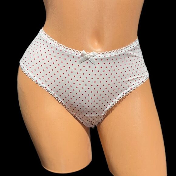 Victorias Secret Very Sexy Bow Cutout open back cheeky panty Mini pin dots print - Picture 4 of 10